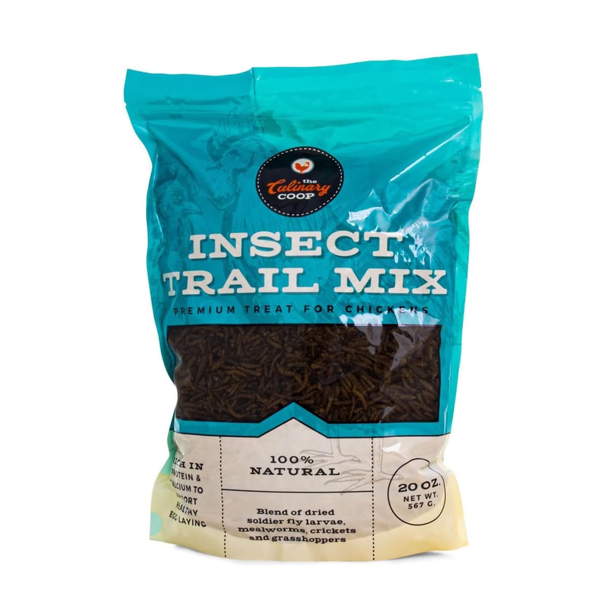 Fluker's Culinary Coop Premium Chicken Treats, Dried Insect Trail Mix, 20 oz