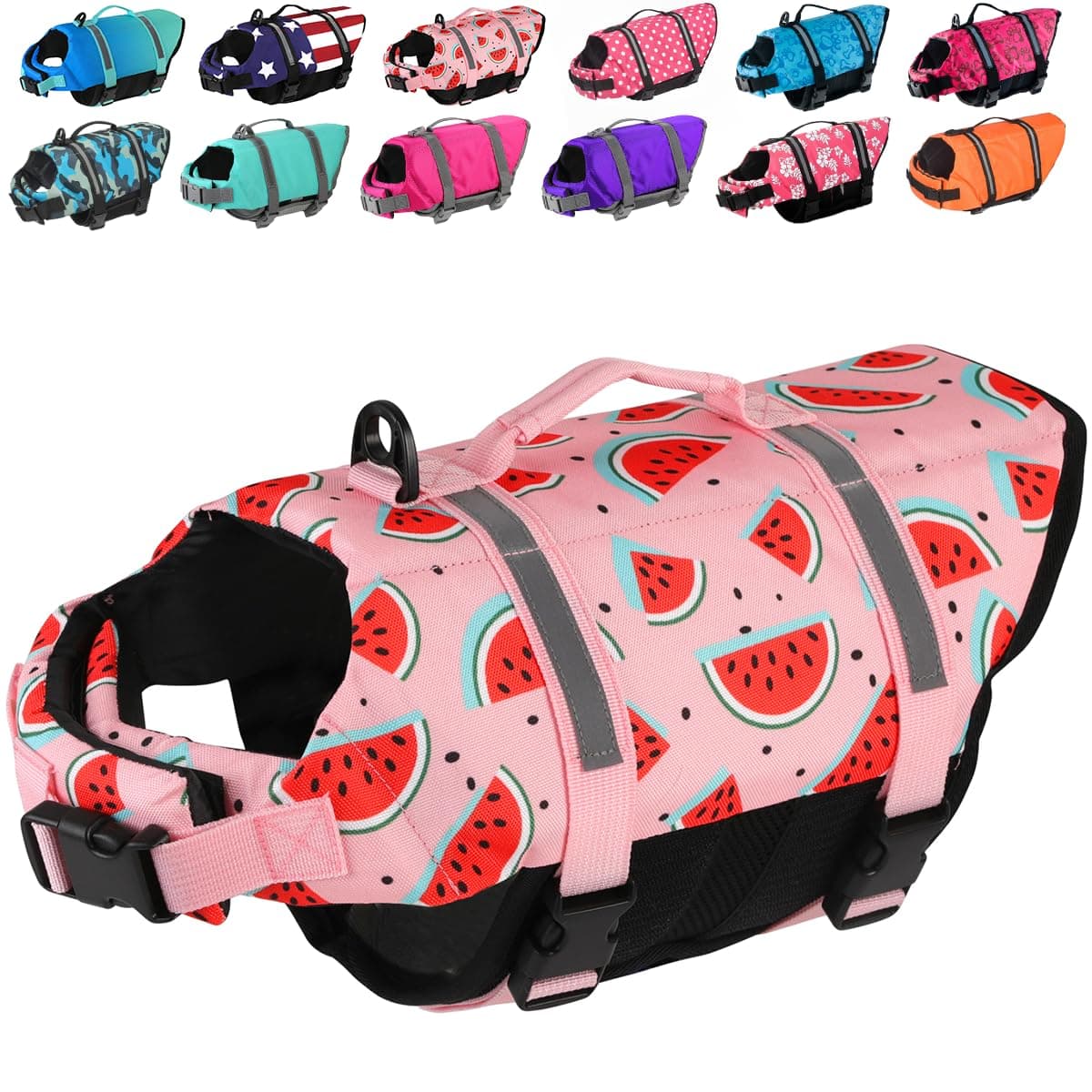 Doglay Dog Life Jacket, Dog Life Vest for Swimming Boating, Adjustable Puppy Life Jacket with Reflective Stripes, Superi